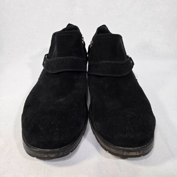 DONAL J PLINER Old Money Grunge Western BLACK Suede WORK Boots Men's Size 12M. - Picture 5 of 17